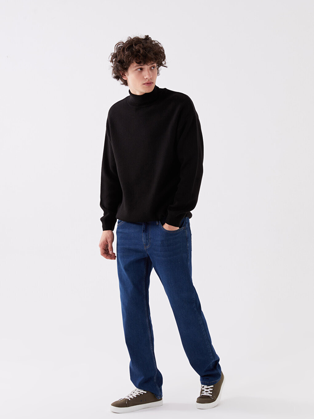 

790 Мужские джинсовые брюки удобного кроя LCW Jeans, темное родео