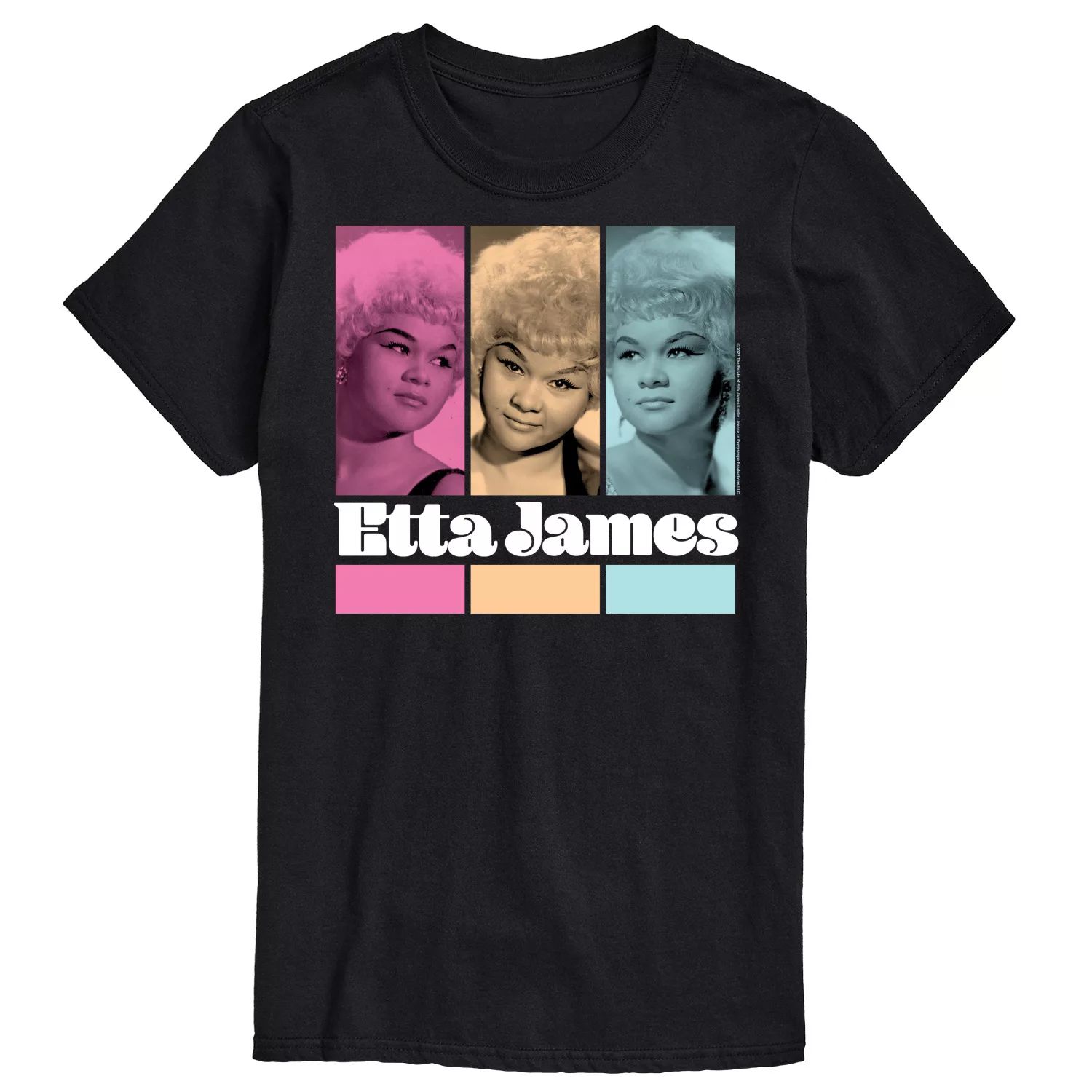 Футболка Big & Tall Etta James с сеткой License, черный цена и фото