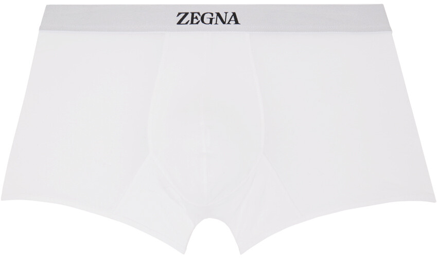 

Белые жаккардовые боксеры Zegna