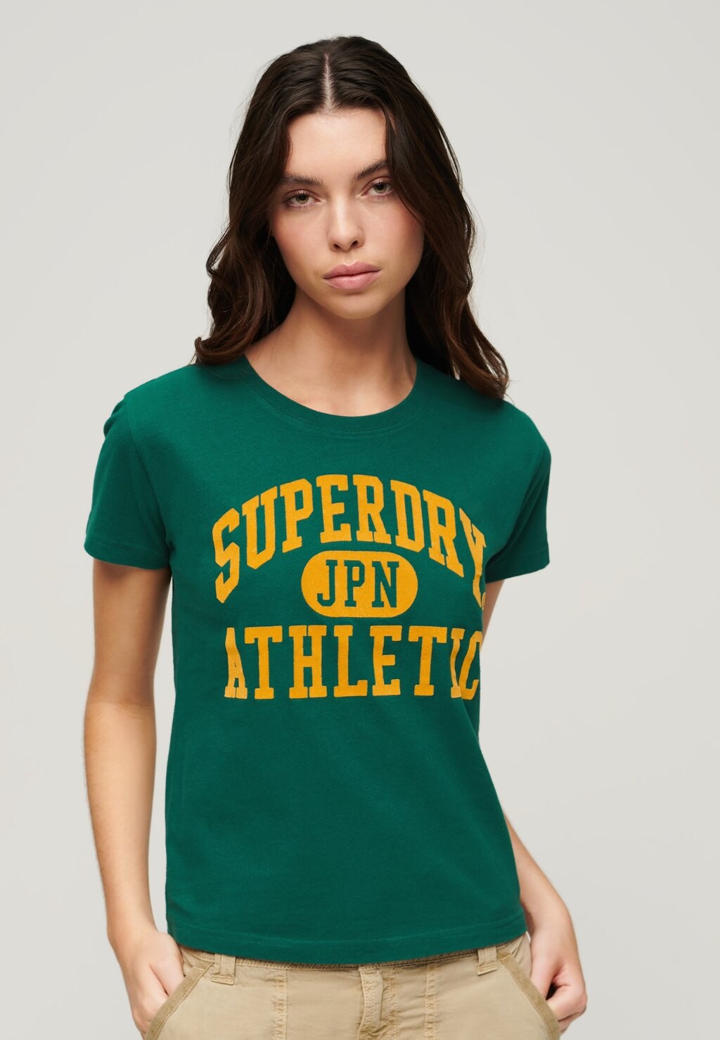 

Футболка с принтом VARSITY FLOCKED Superdry, зеленый