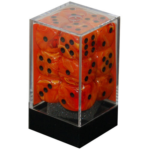 

Аксессуары Chessex Chessex 16mm d6 Set: Vortex Orange w/Black (12)