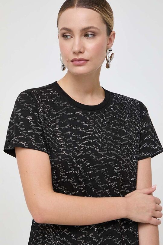 

Хлопковая футболка Pinko, черный