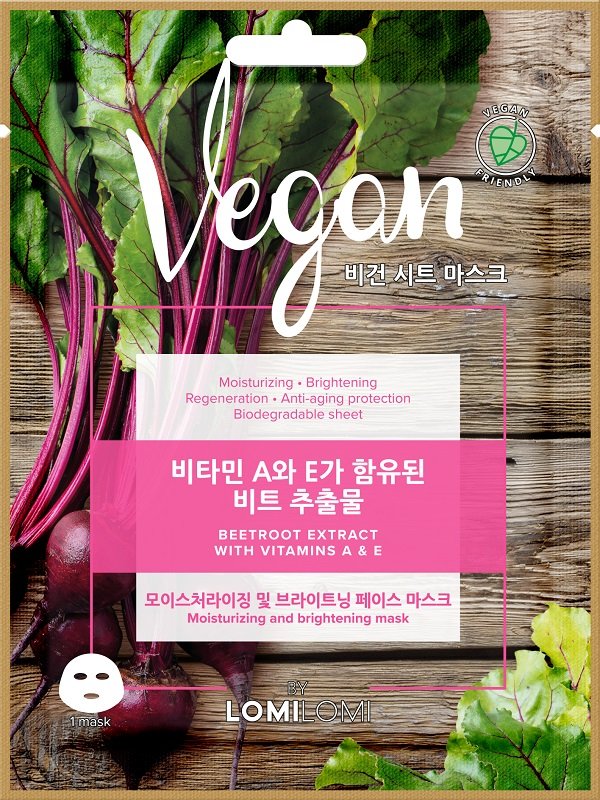 

LOMI LOMI, Vegan Sheet Mask Веганская тканевая маска со свеклой 20 мл