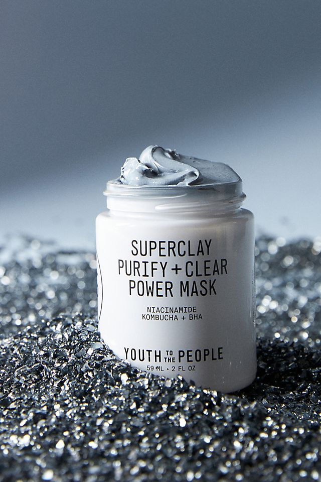 Маска для лица Youth To The People Superclay Purify + Clear, белый