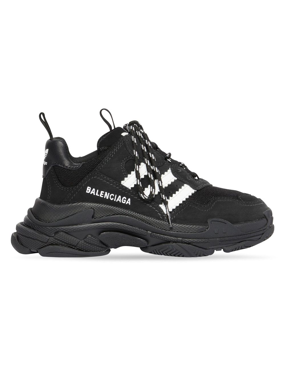 

Кроссовки Balenciaga / Adidas Triple S для маленьких детей и детей Balenciaga, черный