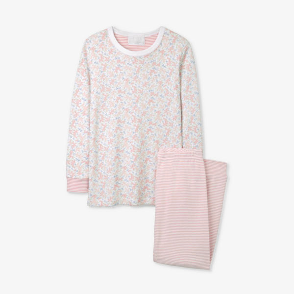 цена Пижамы из органического хлопка с цветочным принтом для 1–6 лет The Little White Company, мультиколор