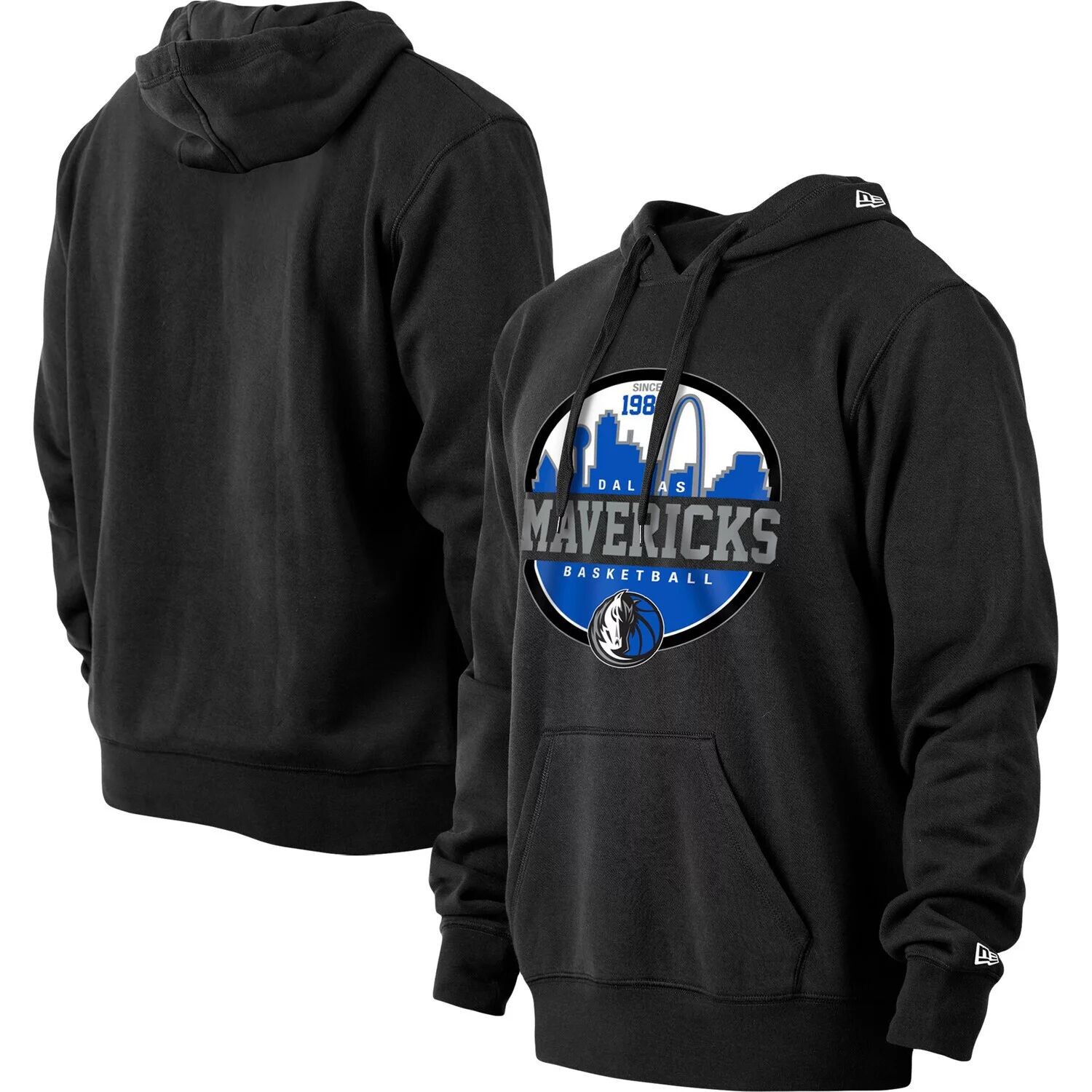 

Мужской черный пуловер с капюшоном New Era Dallas Mavericks
