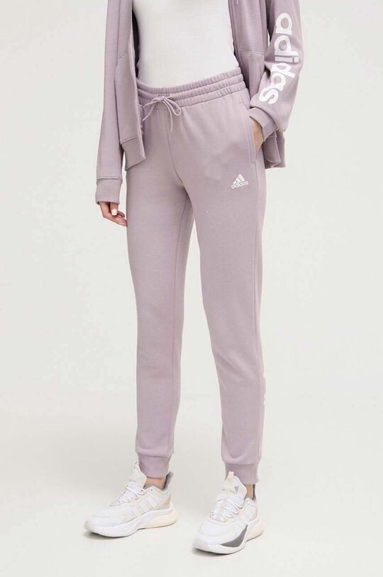 

Хлопковые спортивные штаны adidas, розовый