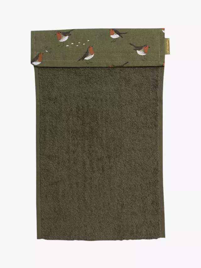 

Полотенце Sophie Allport Robin Print Cotton Hand, зеленый