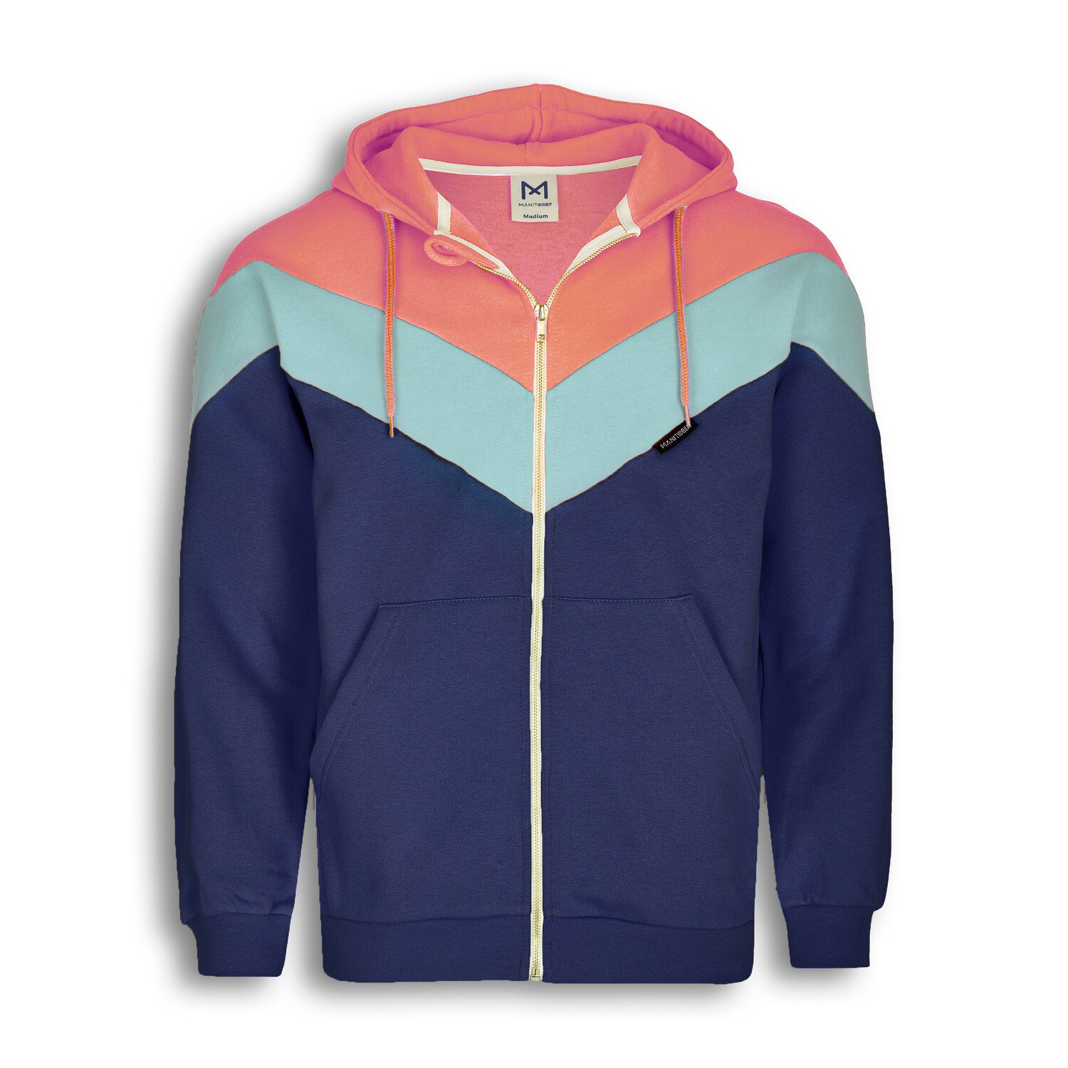 

Толстовка MANITOBER Cut & Sew, цвет Coral/Mint/Navy