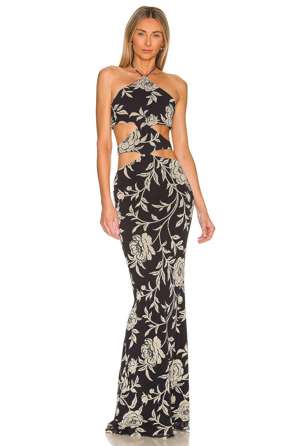 Платье Katie May Sloane Gown, цвет Black Floral