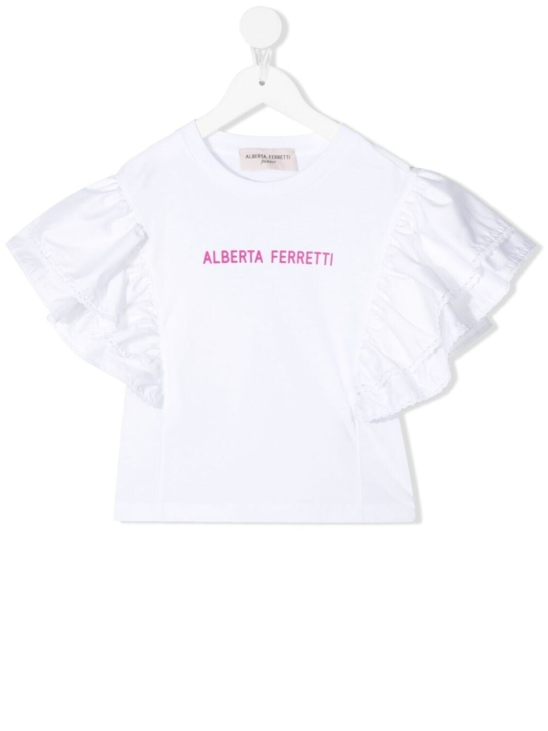 

Футболка с логотипом Alberta Ferretti Kids, белый