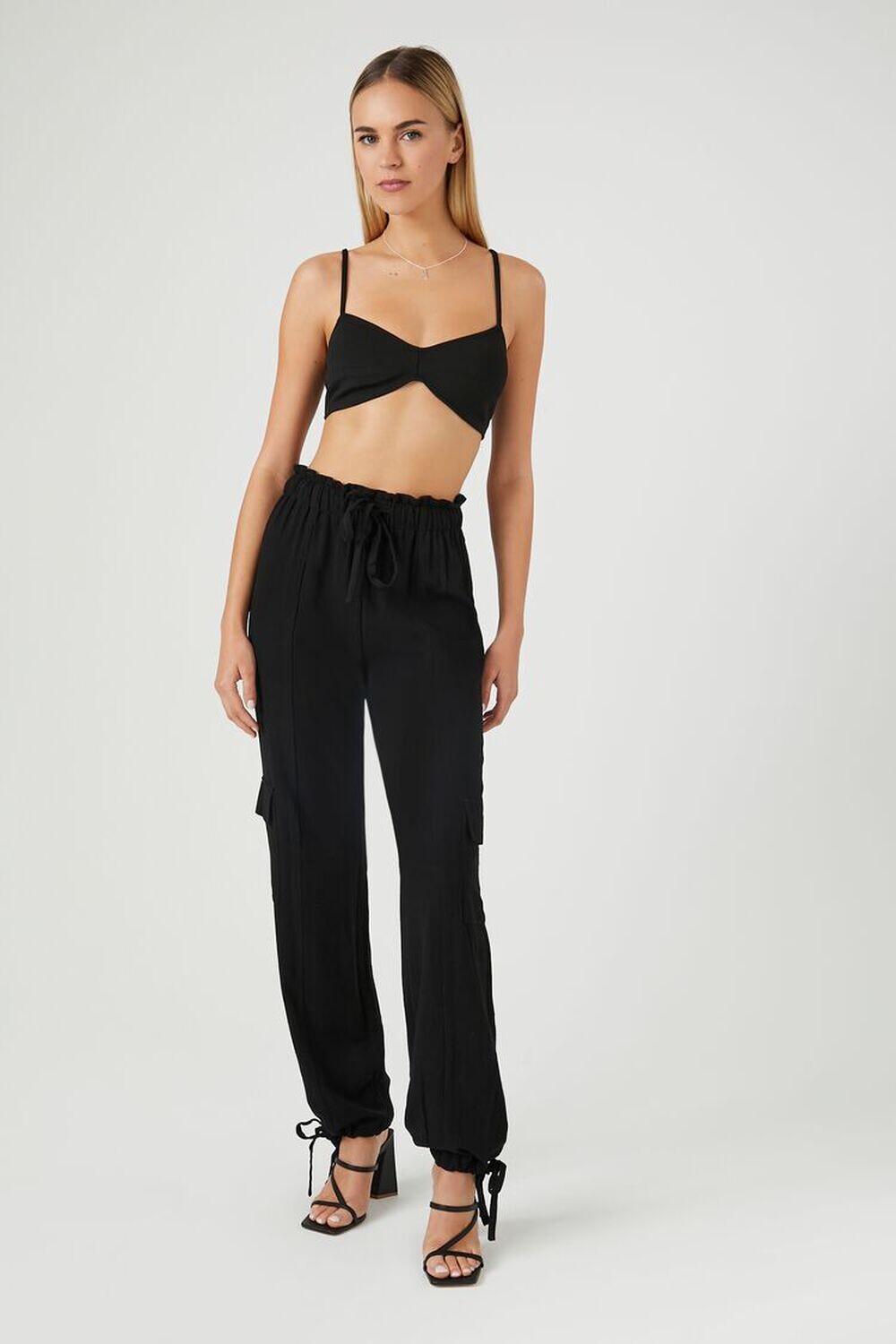 

Свободные брюки-карго для джоггеров Forever 21, черный