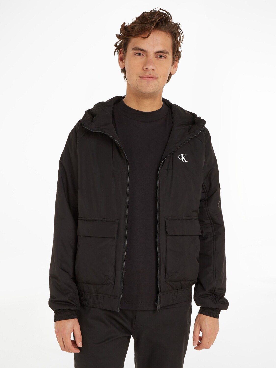 

Утепленная куртка Harrington Calvin Klein, черная, Черный