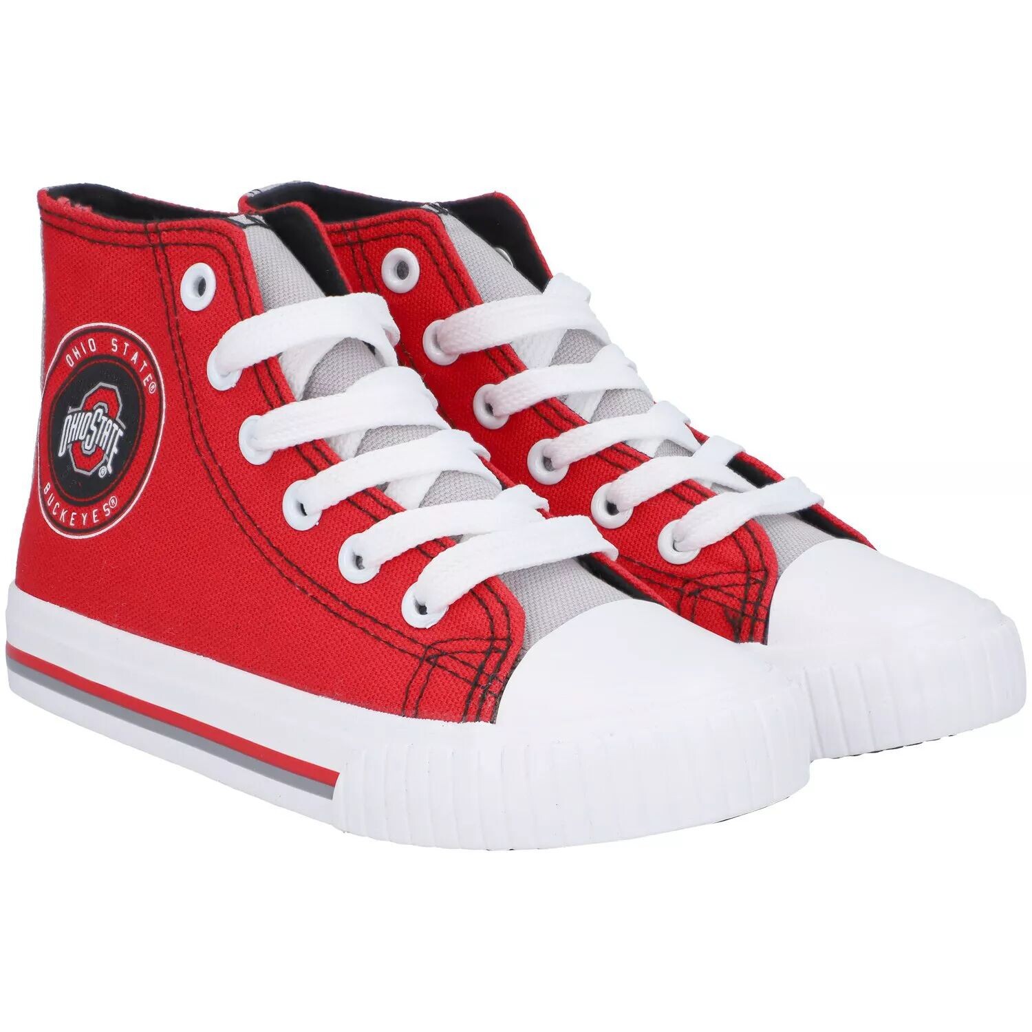 

Молодежные высокие парусиновые туфли FOCO Ohio State Buckeyes Unbranded