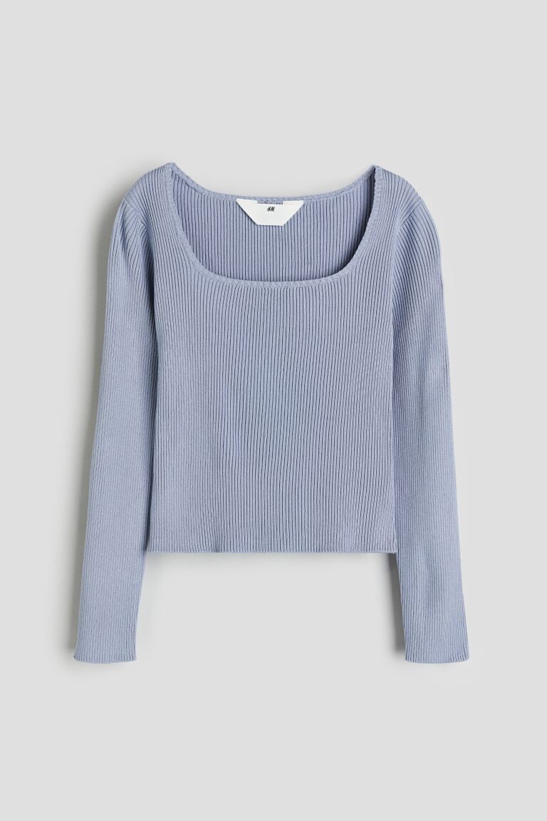 

Ребристый свитер H&M, синий