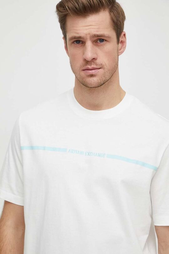 

Хлопковая футболка Armani Exchange, бежевый