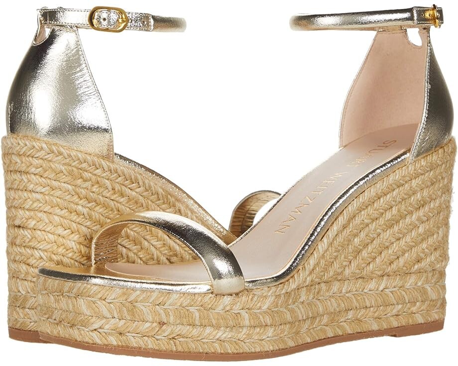 

Туфли Stuart Weitzman Nudist Espadrille Wedge, цвет Platino