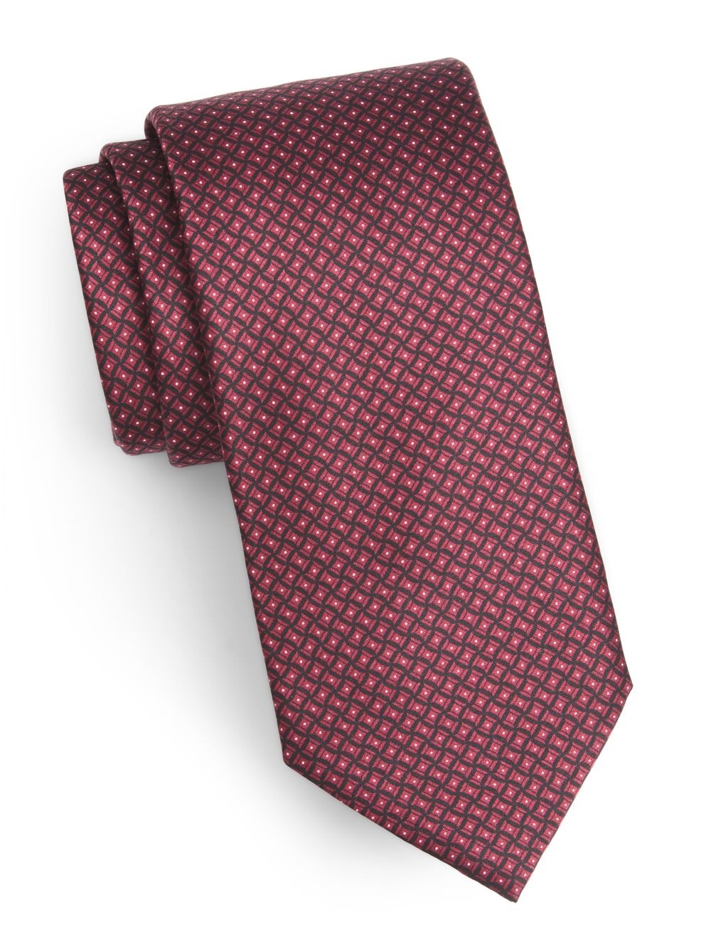 

Галстук с принтом 100 Fili ZEGNA, красный