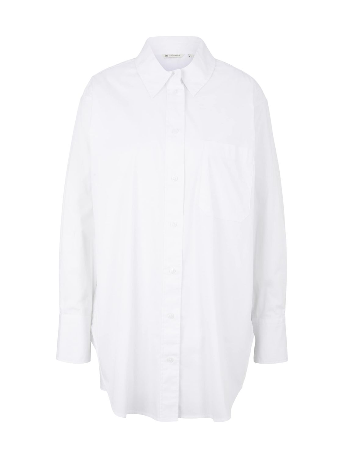 Блуза TOM TAILOR Denim CHEST POCKET, белый футболка tom tailor размер xxl белый голубой