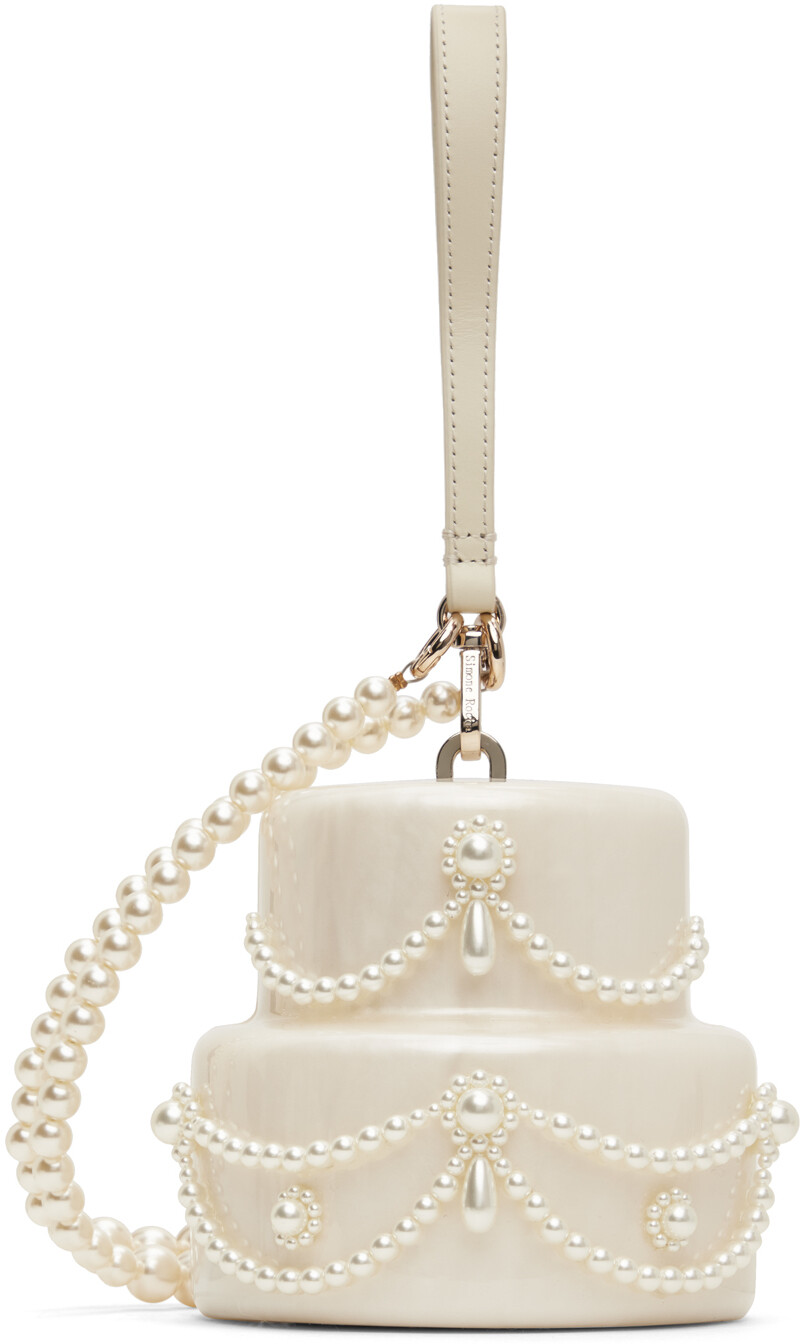 

Кремового цвета Сумка на плечо с бисером и глазурью Cake Simone Rocha