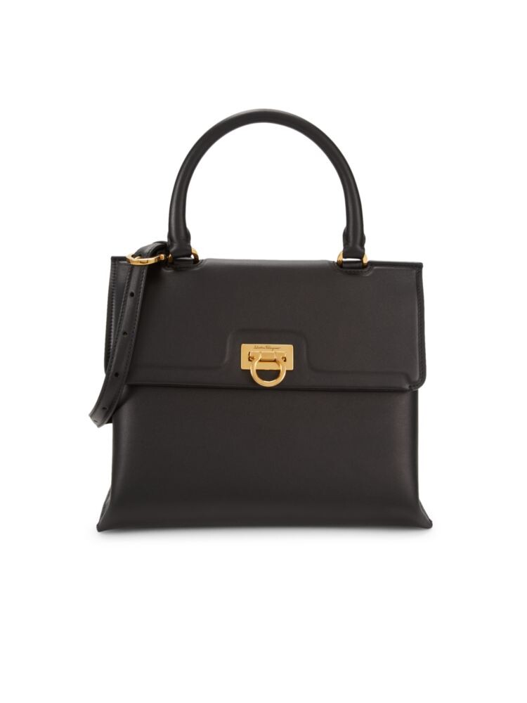 

Кожаная сумка через плечо Ferragamo, черный