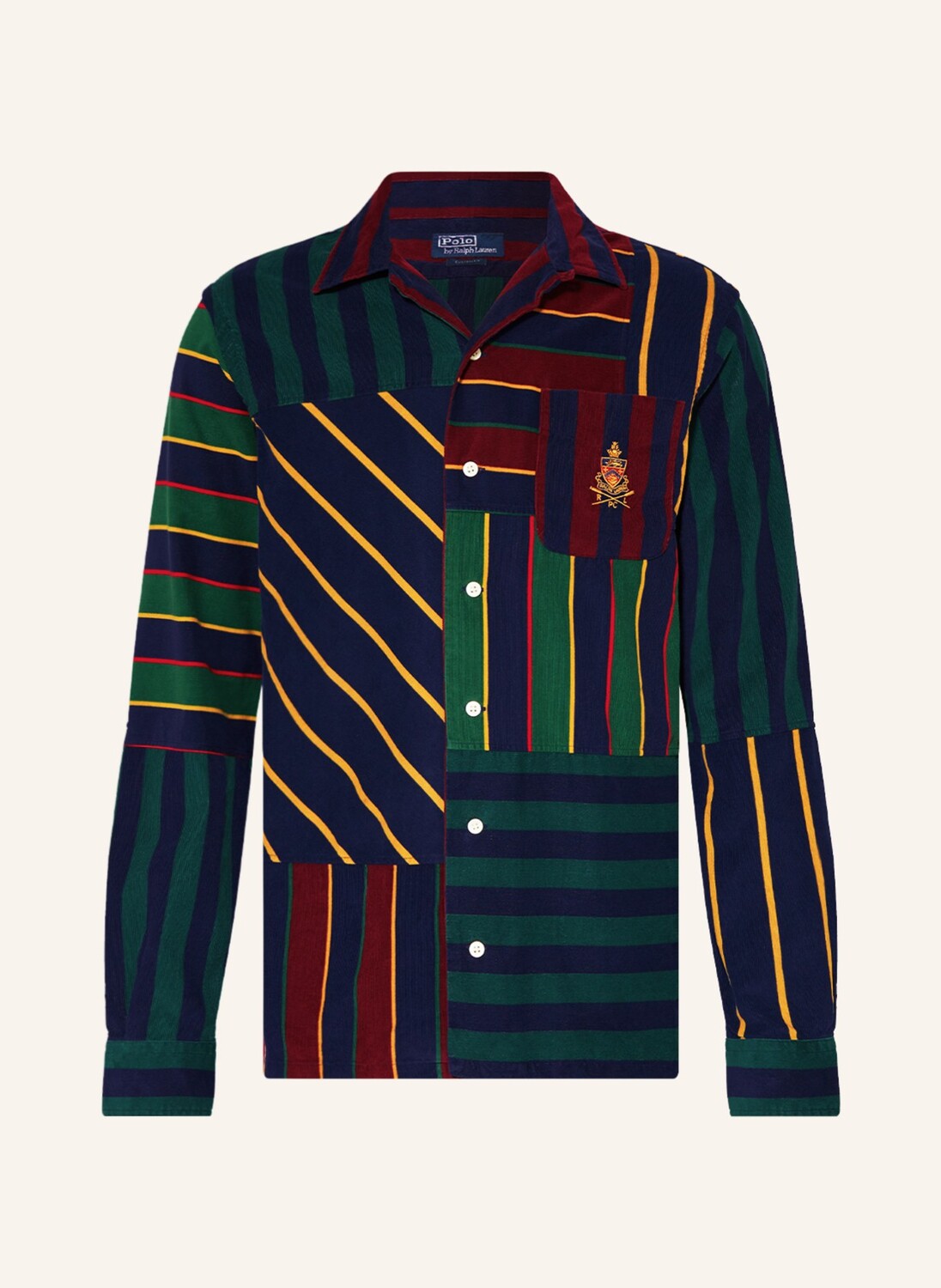 

Рубашка POLO RALPH LAUREN Custom Fit aus Cord, зеленый