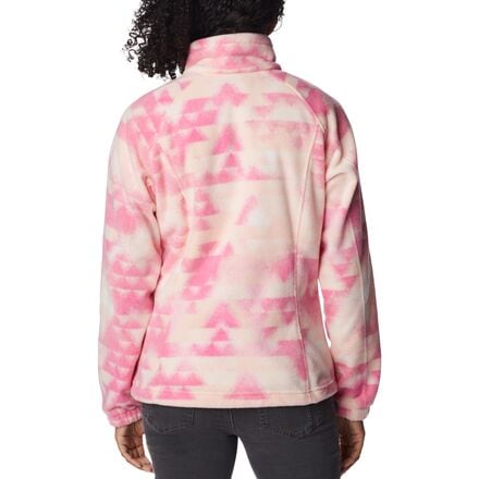 Куртка с молнией во всю длину Benton Springs с принтом женская Columbia, цвет Peach Blossom/Distant Peaks