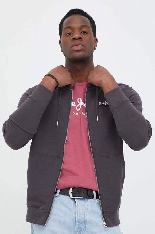 

Хлопковая толстовка Pepe Jeans, серый