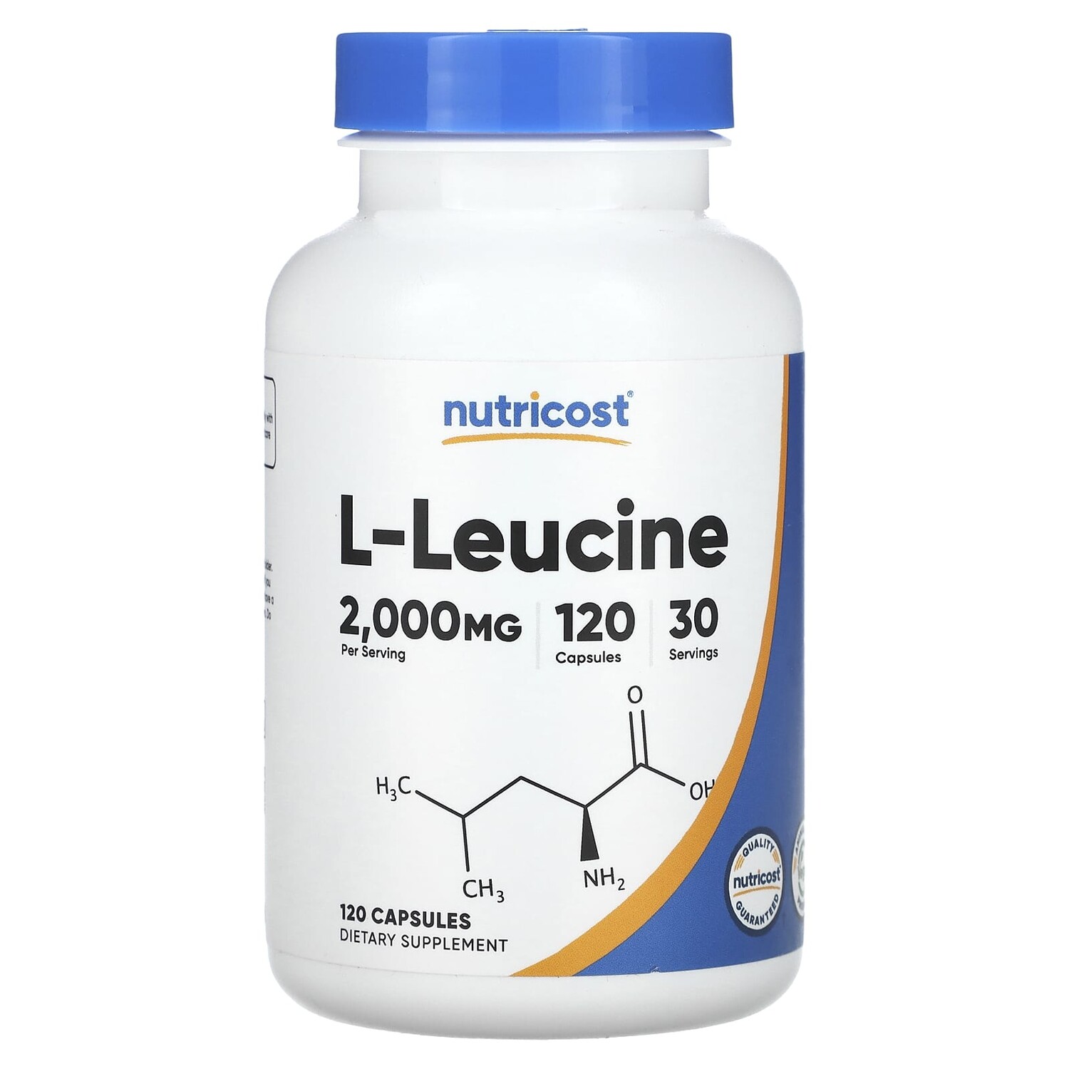 

L-лейцин, 500 мг, 120 капсул, Nutricost