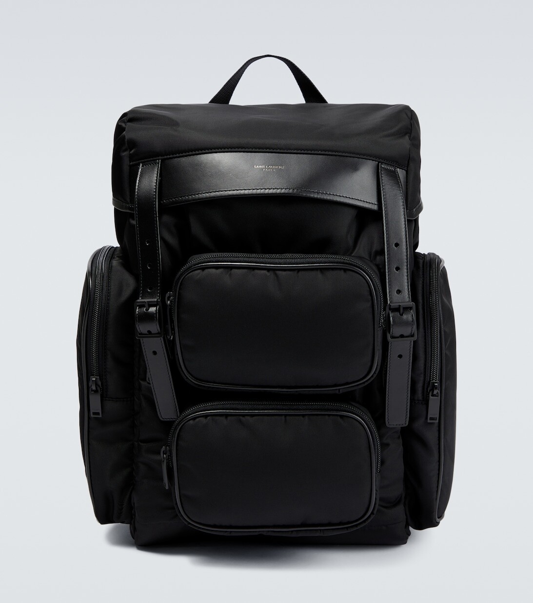 

Рюкзак City с кожаной отделкой Saint Laurent, черный