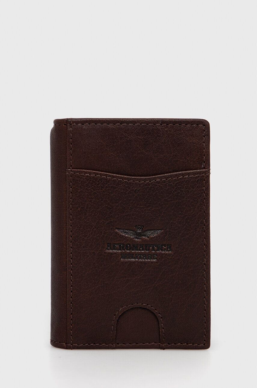 

Кожаный кошелек Aeronautica Militare, коричневый