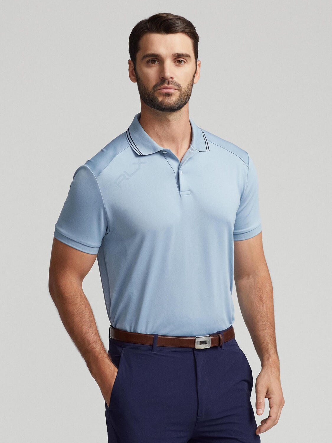 

RLX Ralph Lauren Простая рубашка-поло, синий цвет