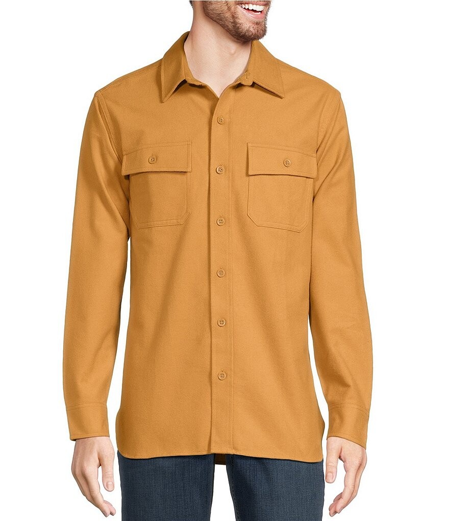 

Рубашка из однотонной замши с длинными рукавами L.L.Bean, бежевый
