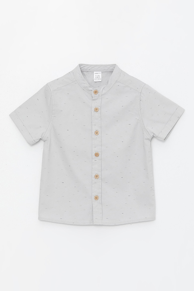 Хлопковая рубашка с низким воротником Lc Waikiki, серый
