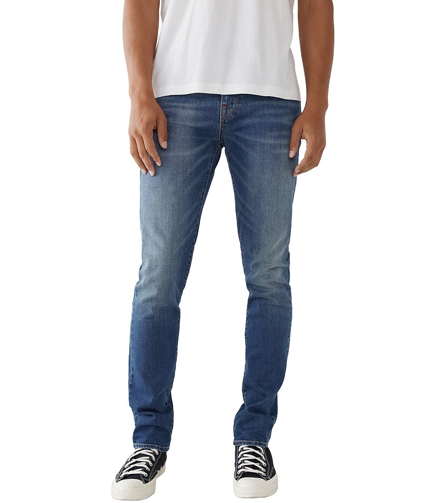 Классические джинсовые джинсы скинни True Religion Rocco, синий