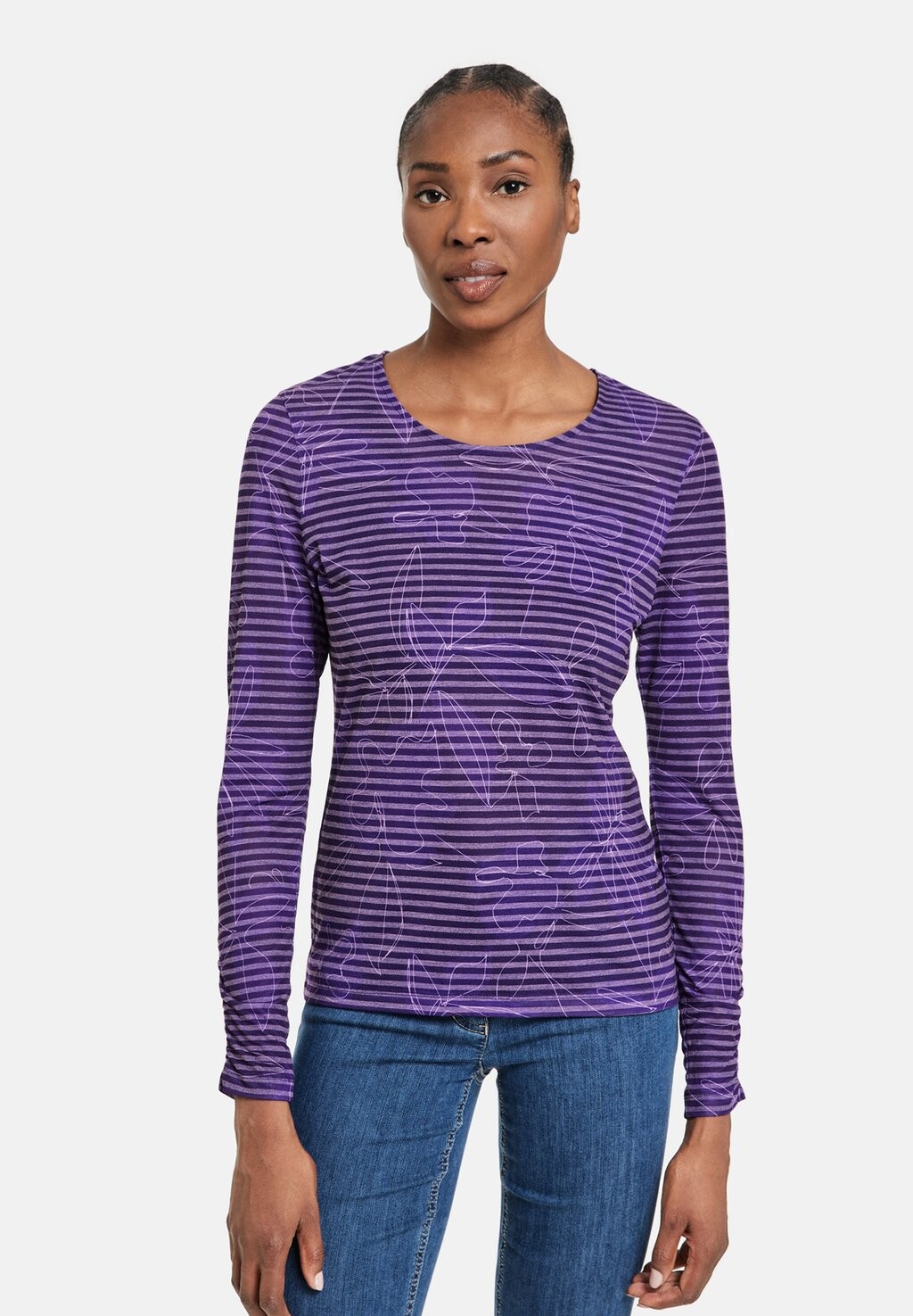 

Футболка с длинным рукавом GERINGELTES Gerry Weber, фиолетовый