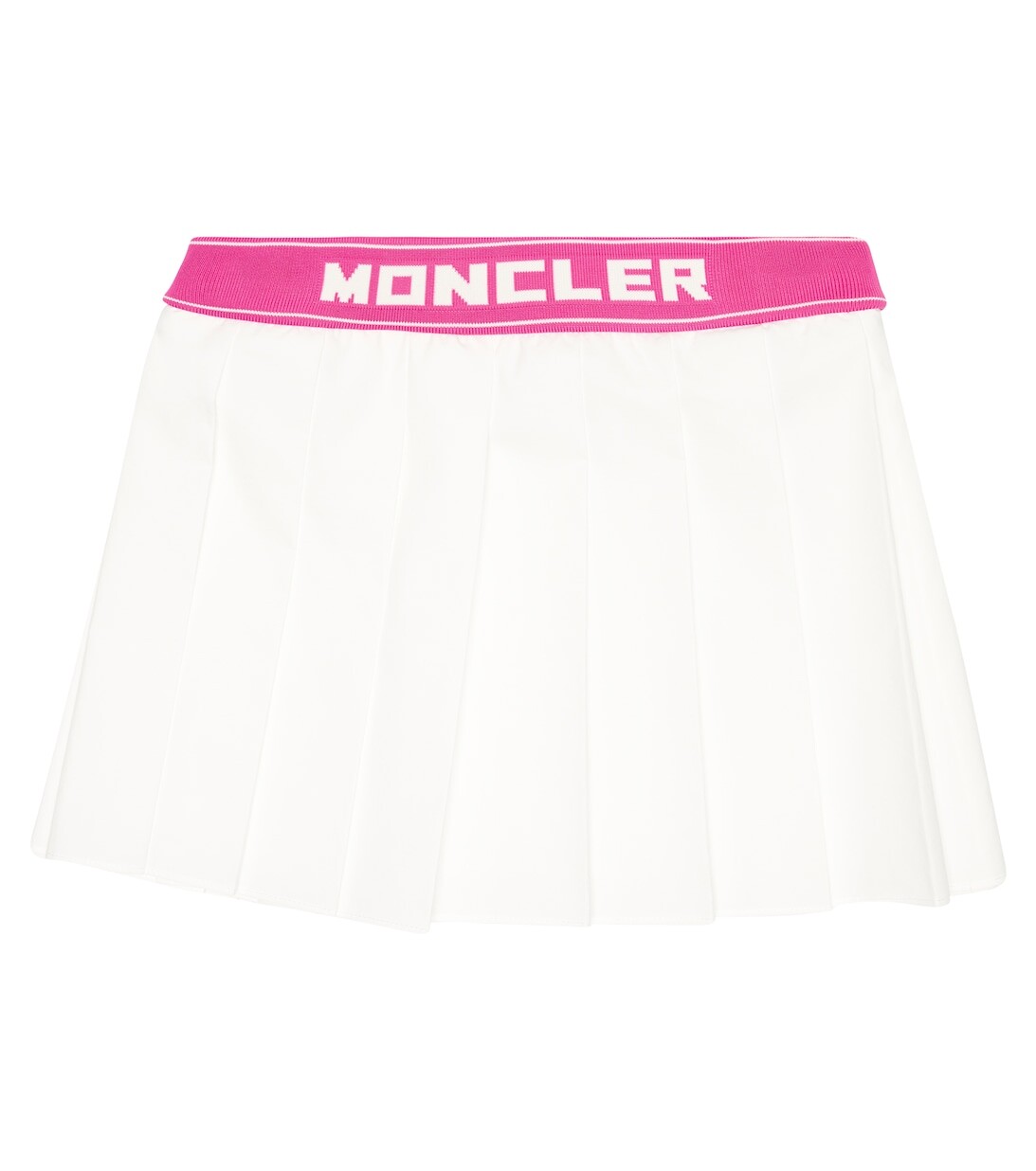 

Плиссированная мини-юбка Moncler Enfant, белый