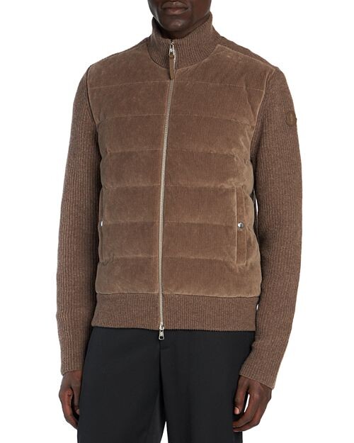 

Куртка смешанного цвета на молнии спереди Moncler, цвет Brown