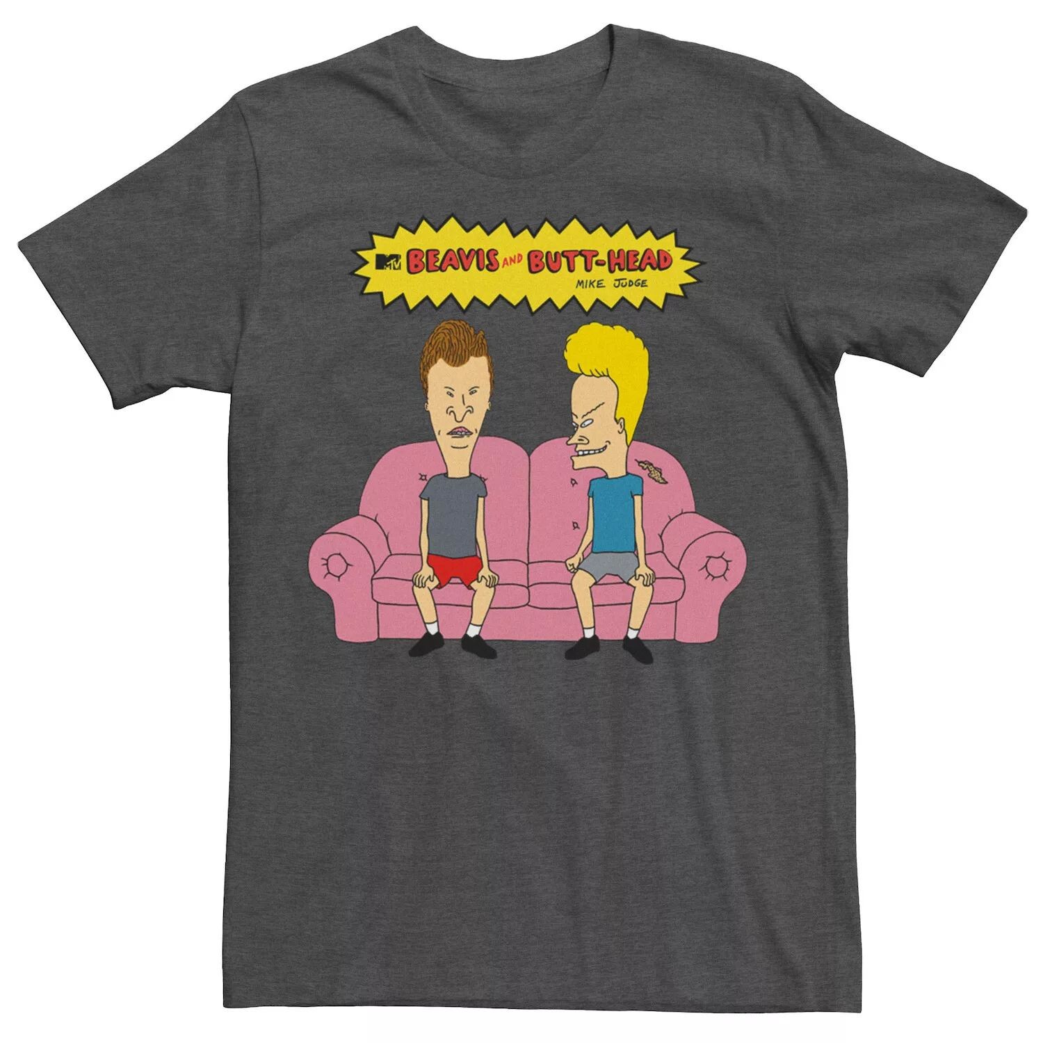 

Мужская футболка с плакатом Beavis & Butthead Couch Head Licensed Character