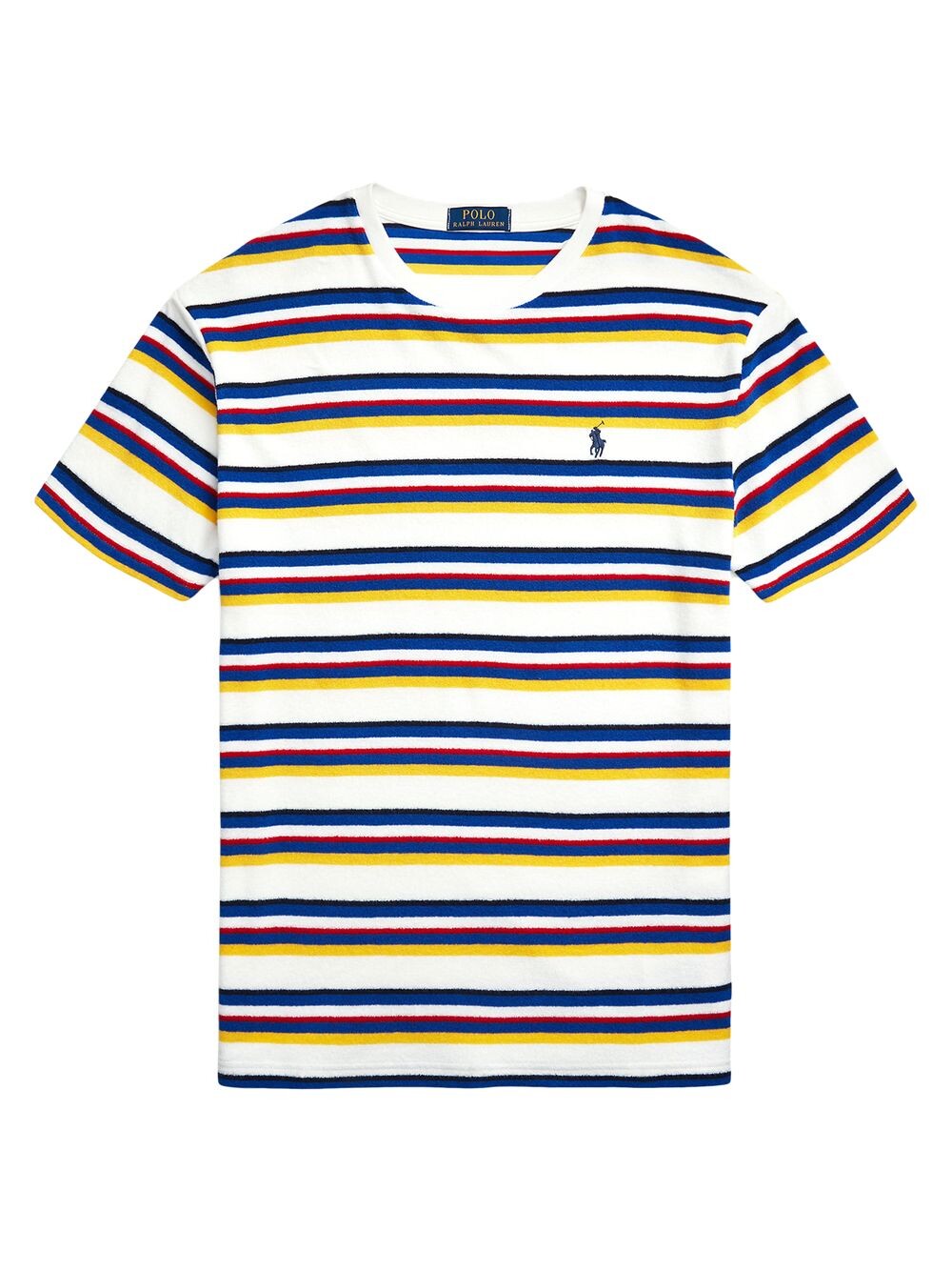

Полосатая футболка Terry с круглым вырезом Polo Ralph Lauren, белый