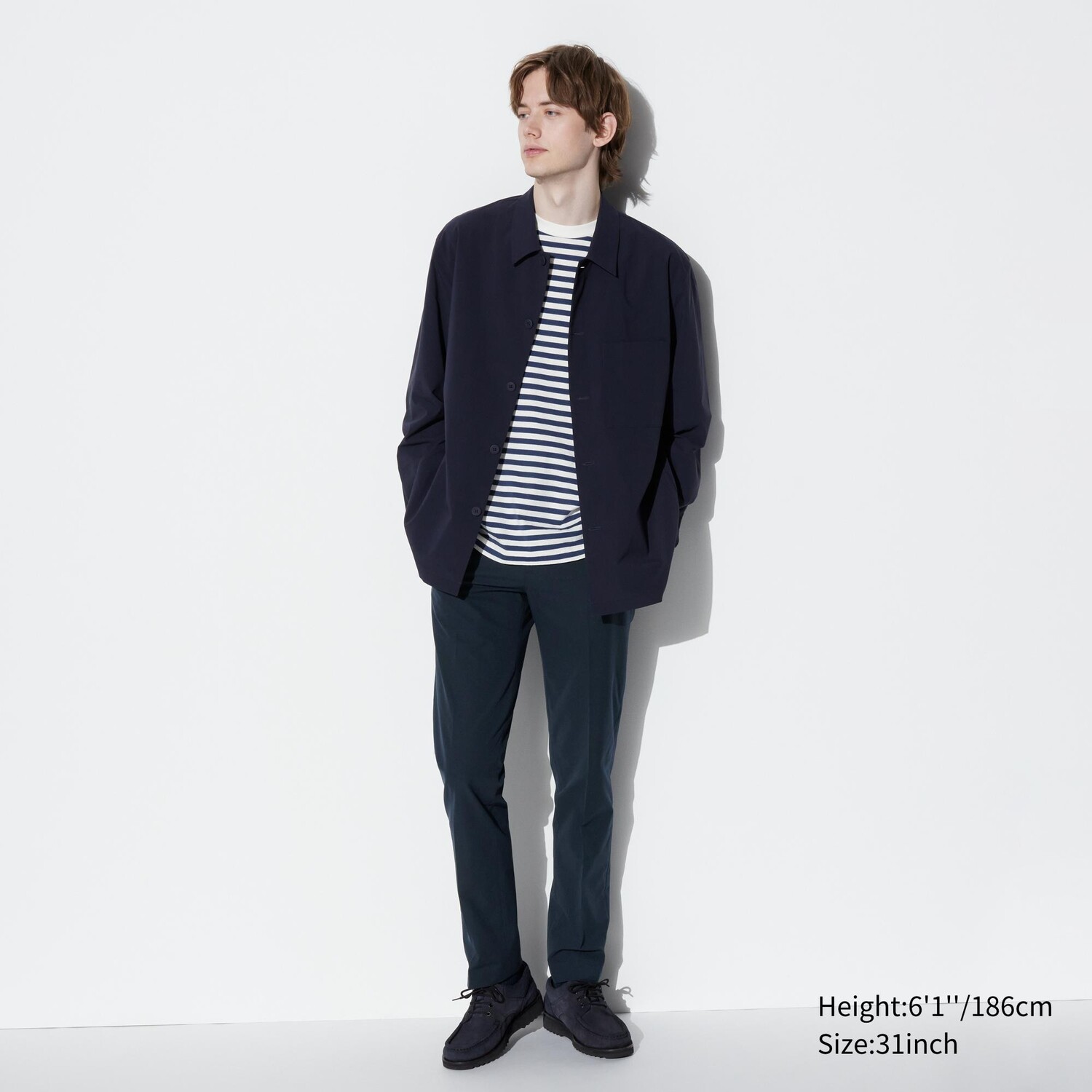 

Брюки airsense (эффект хлопка) UNIQLO, темно-синий