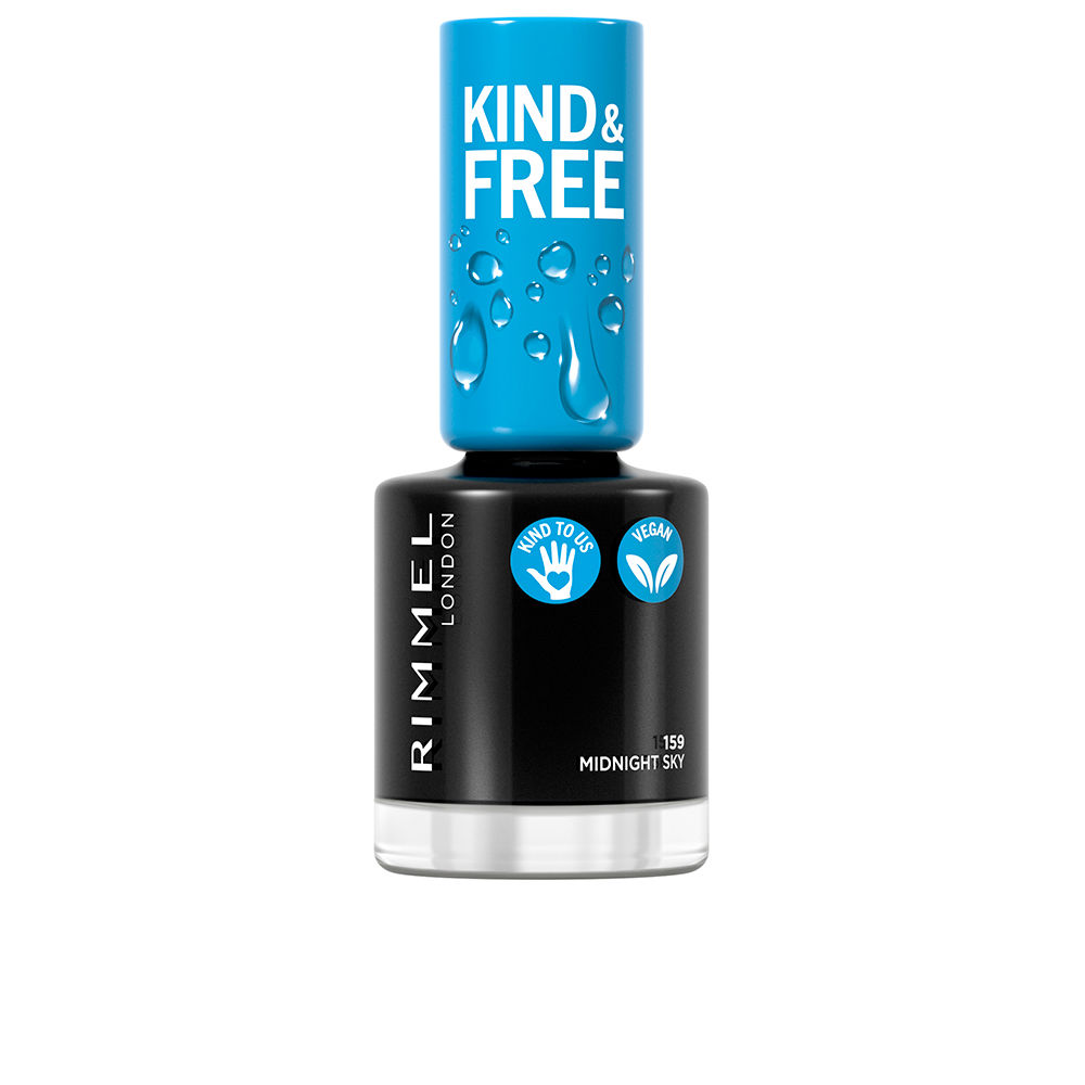 Лак для ногтей Kind & free nail polish Rimmel london, 8 мл, 159-midnight sky
