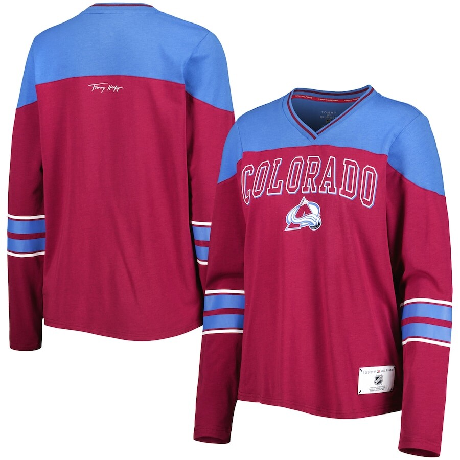 

Футболка с длинным рукавом Tommy Hilfiger Colorado Avalanche, бордовый