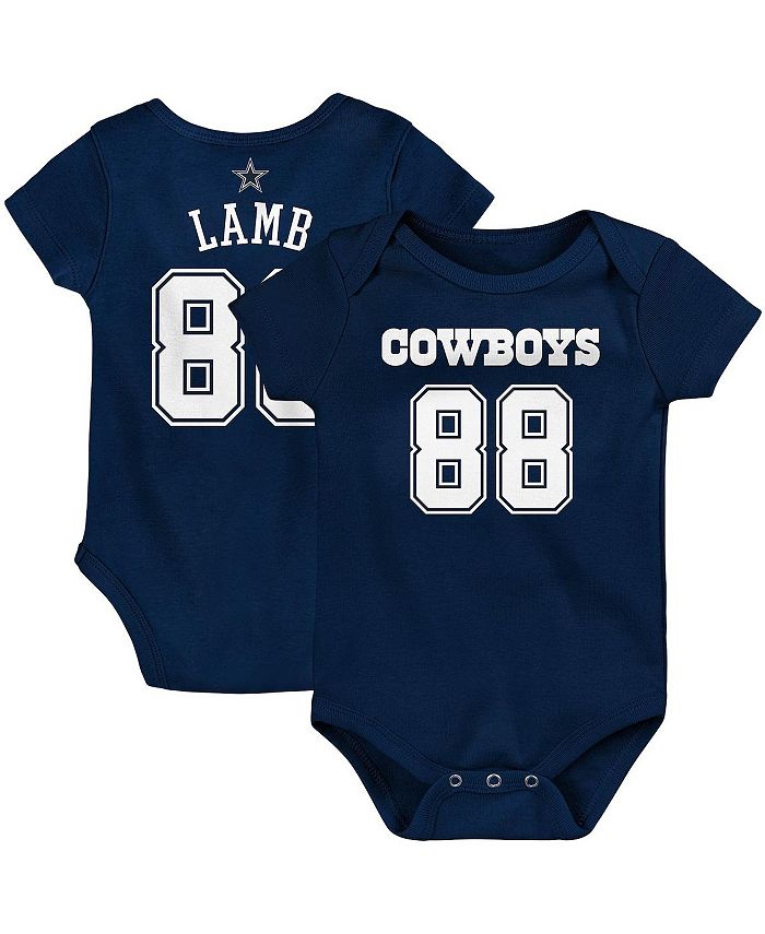 Боди CeeDee Lamb темно-синего цвета для мальчиков и девочек Dallas Cowboys Mainliner с именем и номером игрока Outerstuff, синий