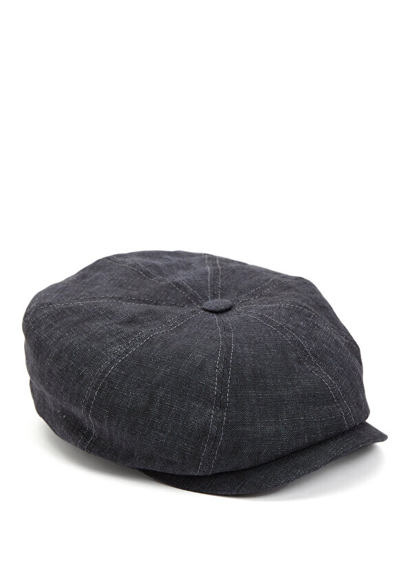 

Мужская льняная шапка антрацитового цвета Stetson