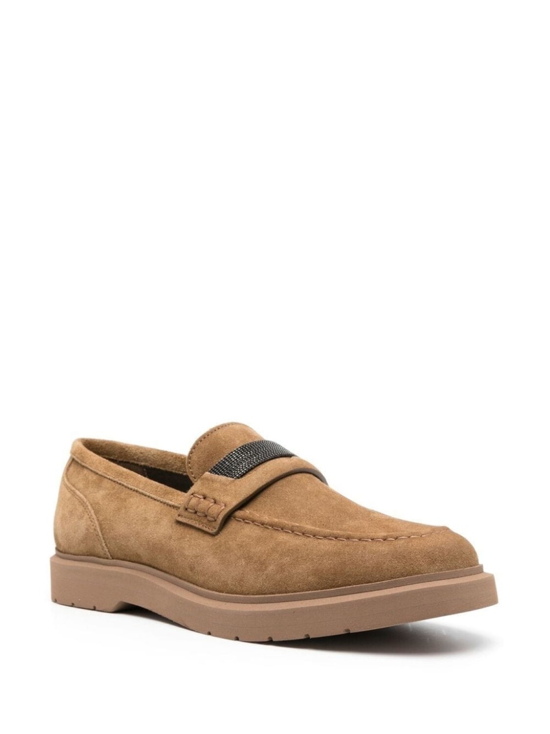 

Brunello Cucinelli пенни-лоферы с бусинами, коричневый