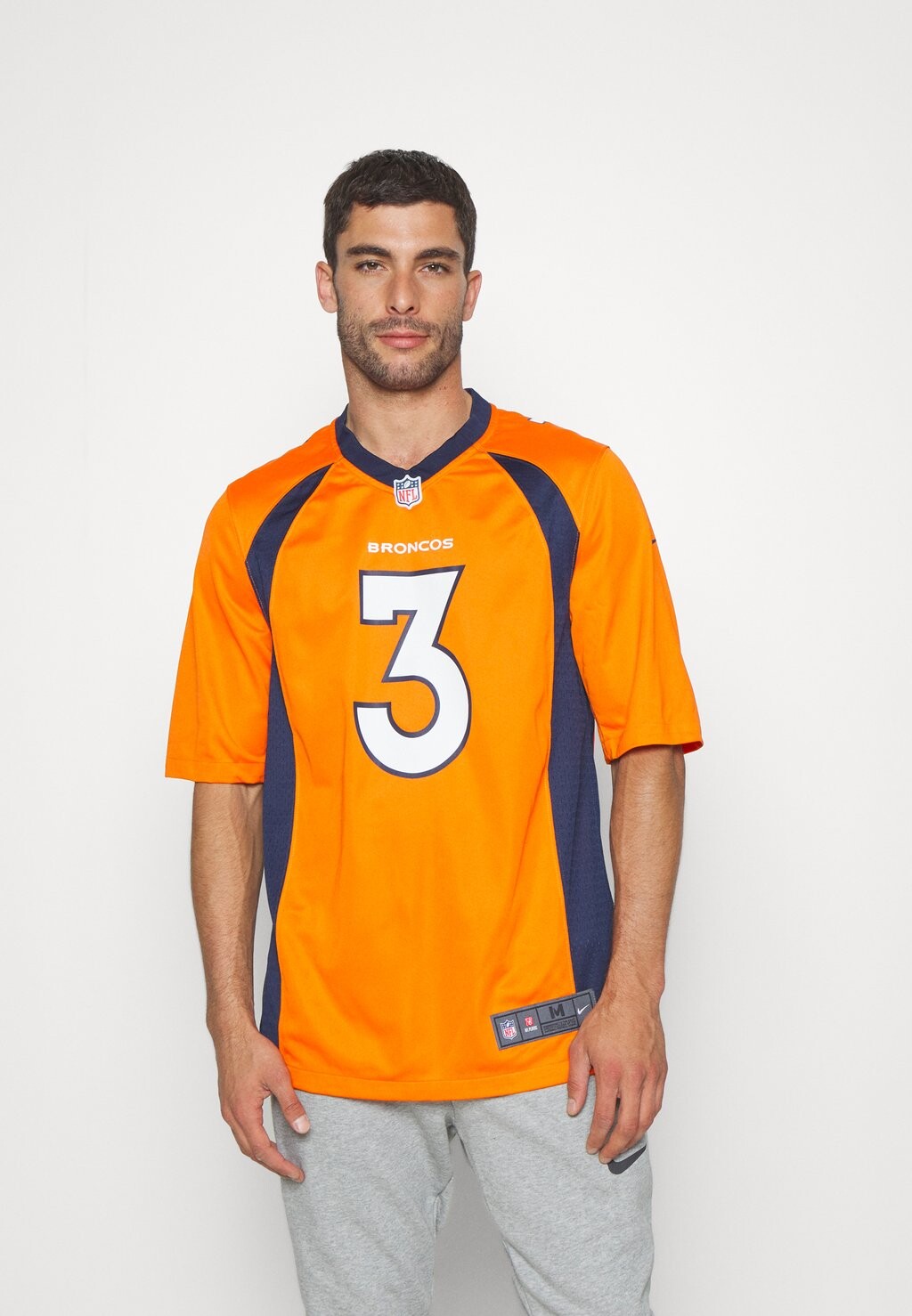 

Спортивная футболка Nike Nfl Denver Broncos Russell Wilson 3 Home Game, ярко-оранжевый