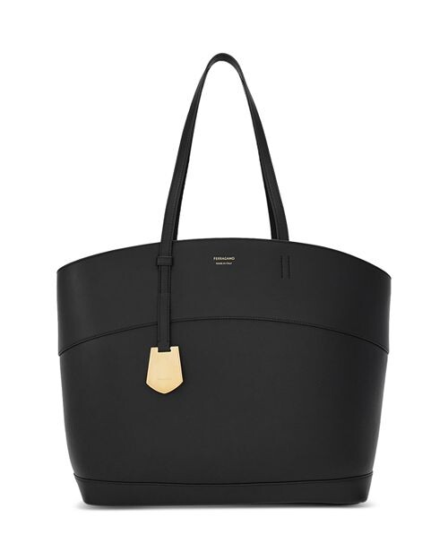 

Очаровательная кожаная сумка-тоут Ferragamo, цвет Black