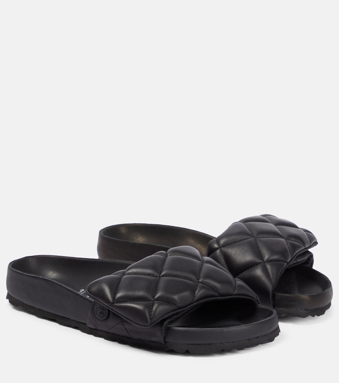 

Стеганые кожаные шлепанцы Sylt Birkenstock, черный